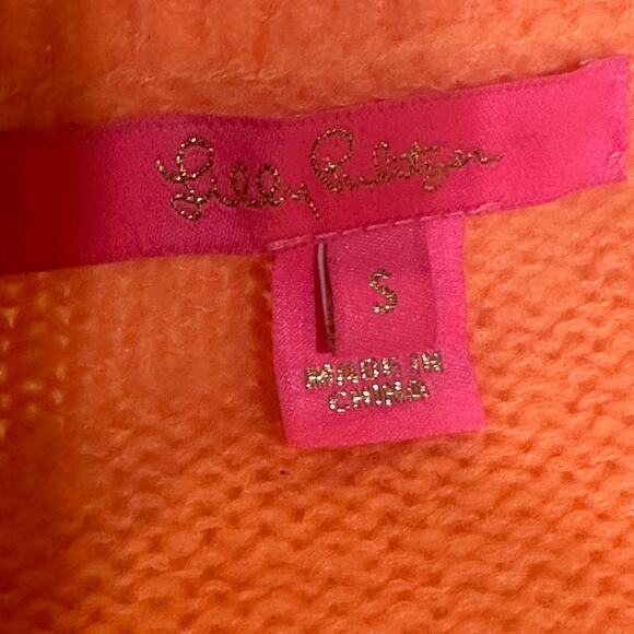 Lilly Pulitzer Ruffle Front Sweater sz S Lilly Pulitzer Knit Sweater - Picture 5 of 7